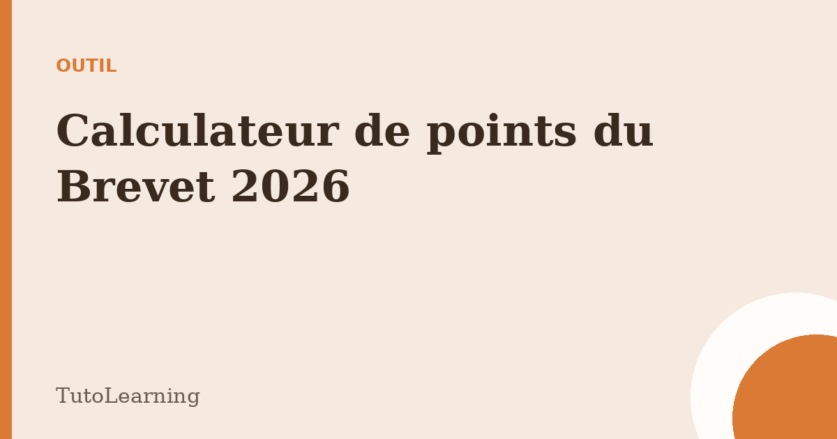 Calculateur de points du Brevet 2026